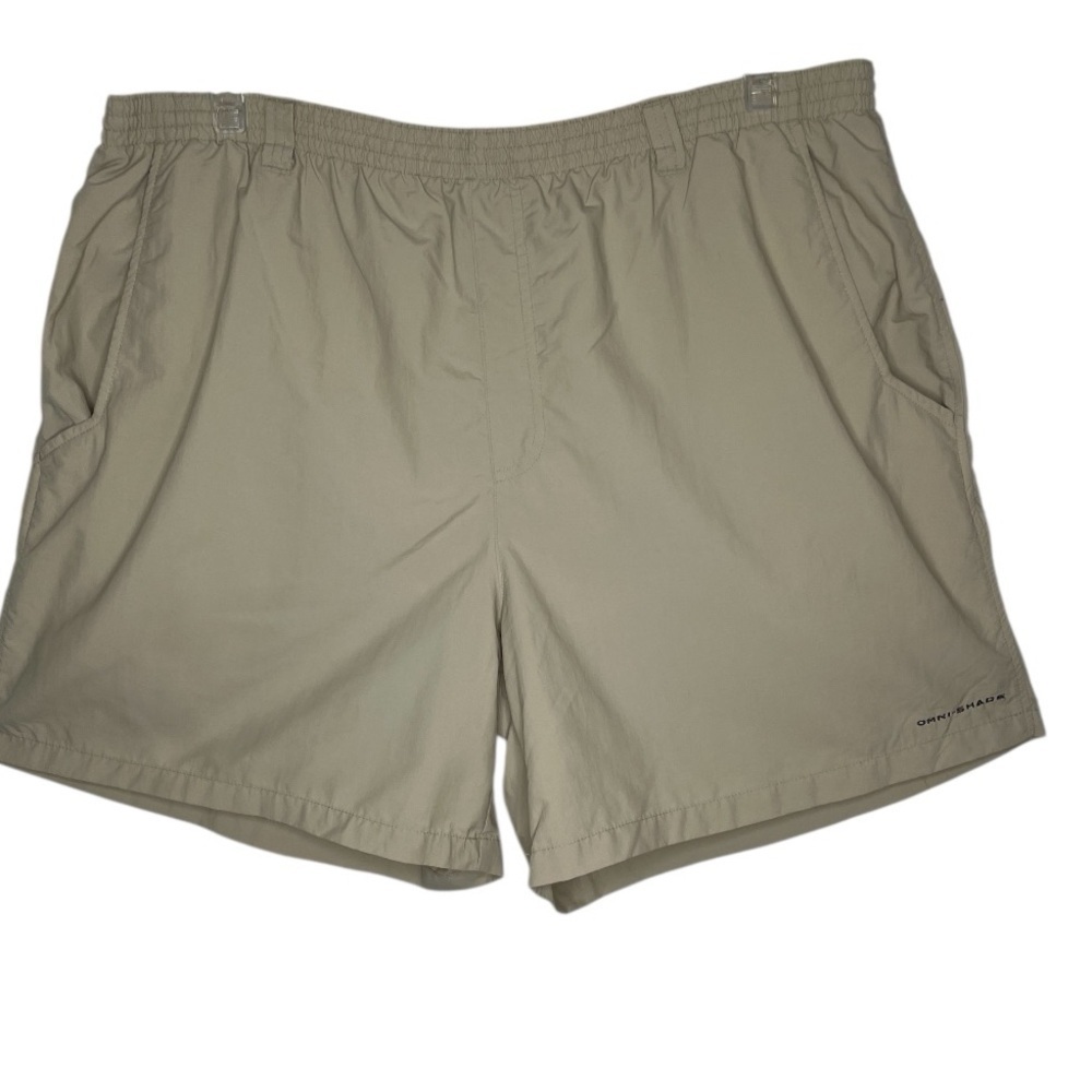 Columbia Tan Swim Athletic Shorts with Elastic Waistband Pockets Size XXL